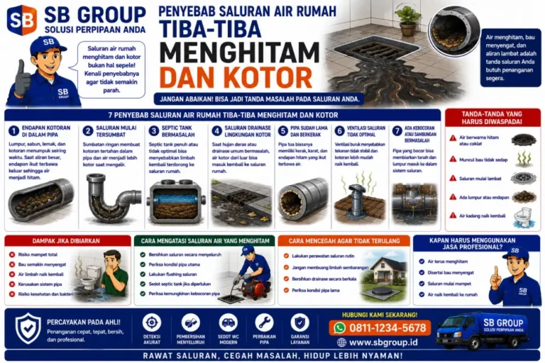 Penyebab Saluran Air Rumah Tiba-Tiba Menghitam dan Kotor