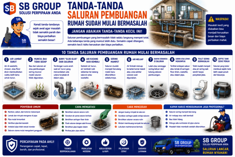 Tanda-Tanda Saluran Pembuangan Rumah Sudah Mulai Bermasalah